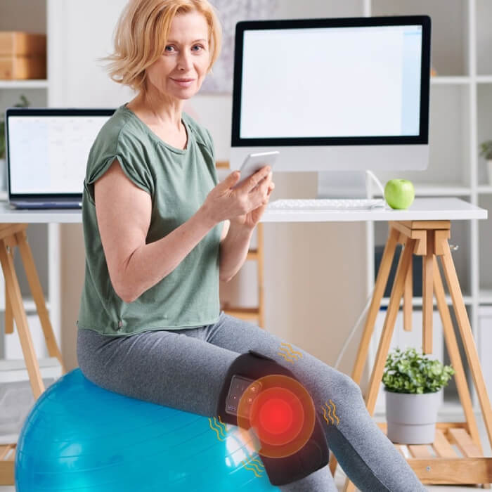 Heated Knee Wrap Massager with Vibration Therapy