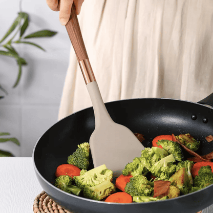 Durable 10pc Kitchen Tool Set with Wooden Handles