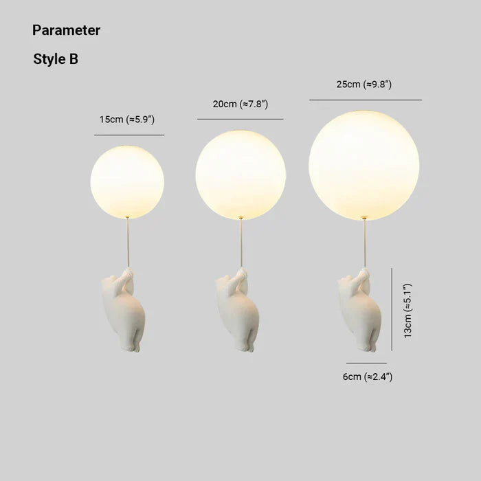 Cute Bear Nursery Pendant Light