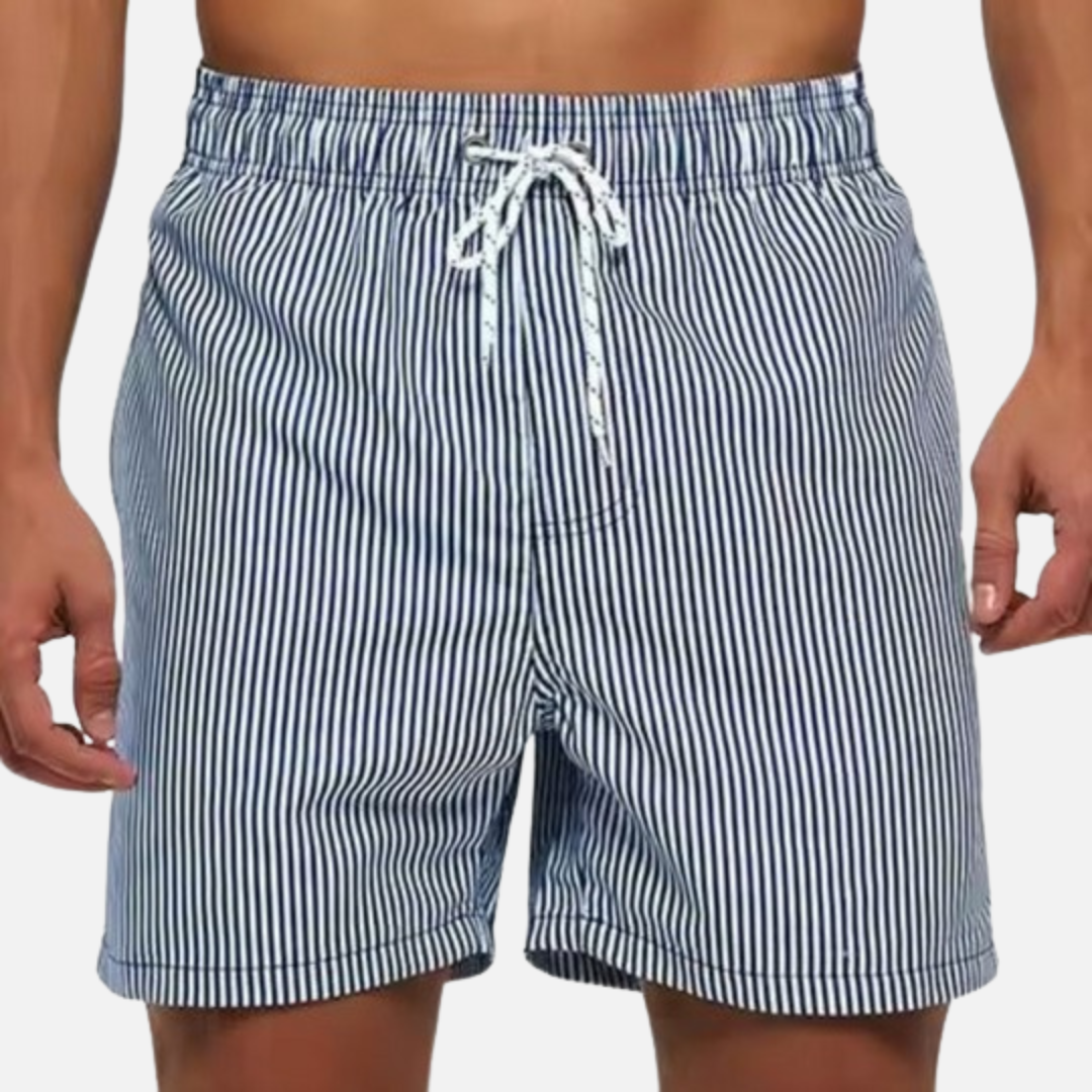 Men’s Striped Swim Shorts Quick Dry