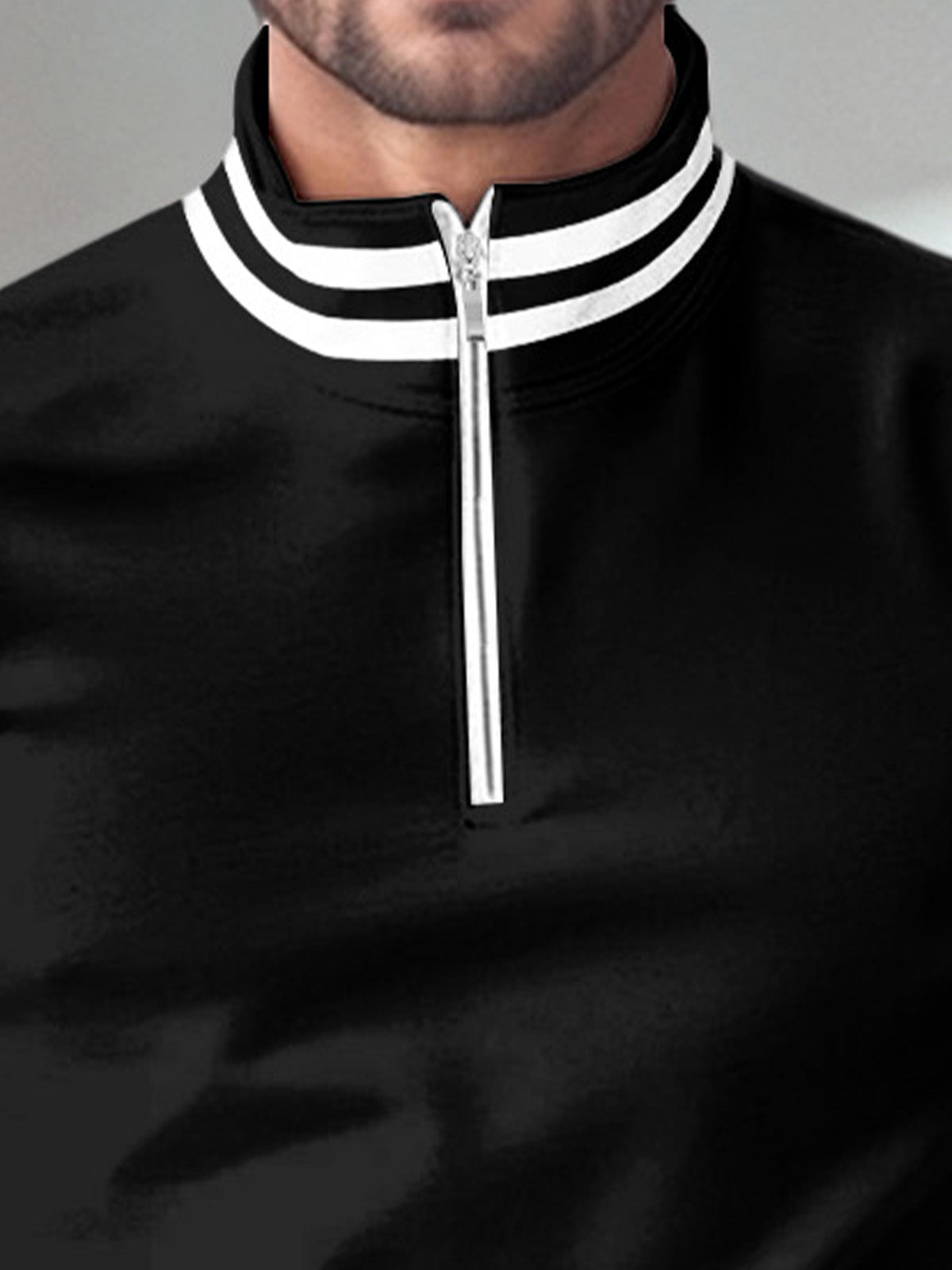 Sporty Navy Blue Men's Golf Quarter Zip Shirt