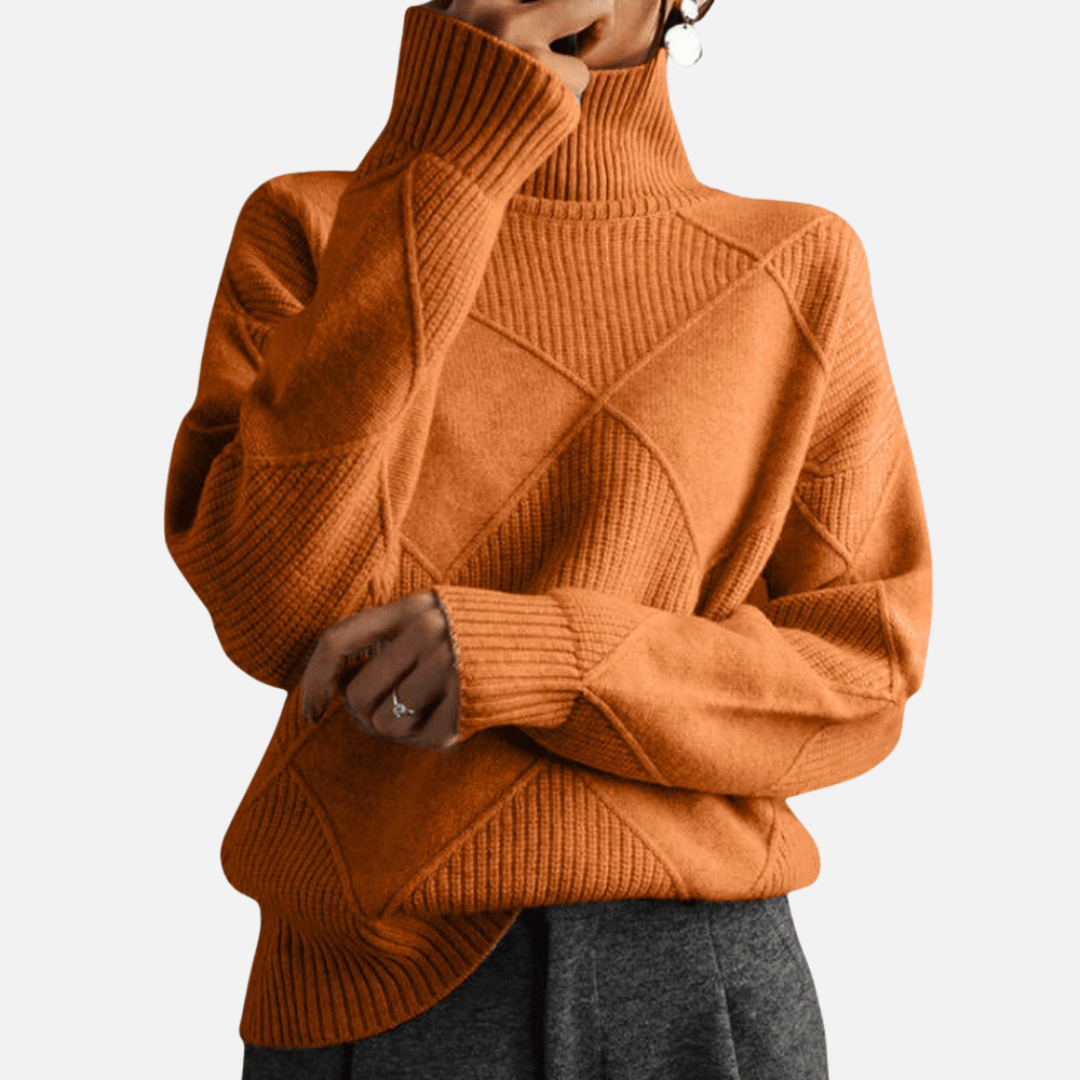 Women's Textured Turtleneck Sweater