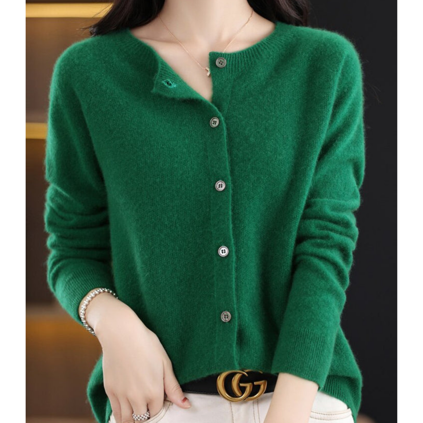 Warm Floral Crew Neck Sweater