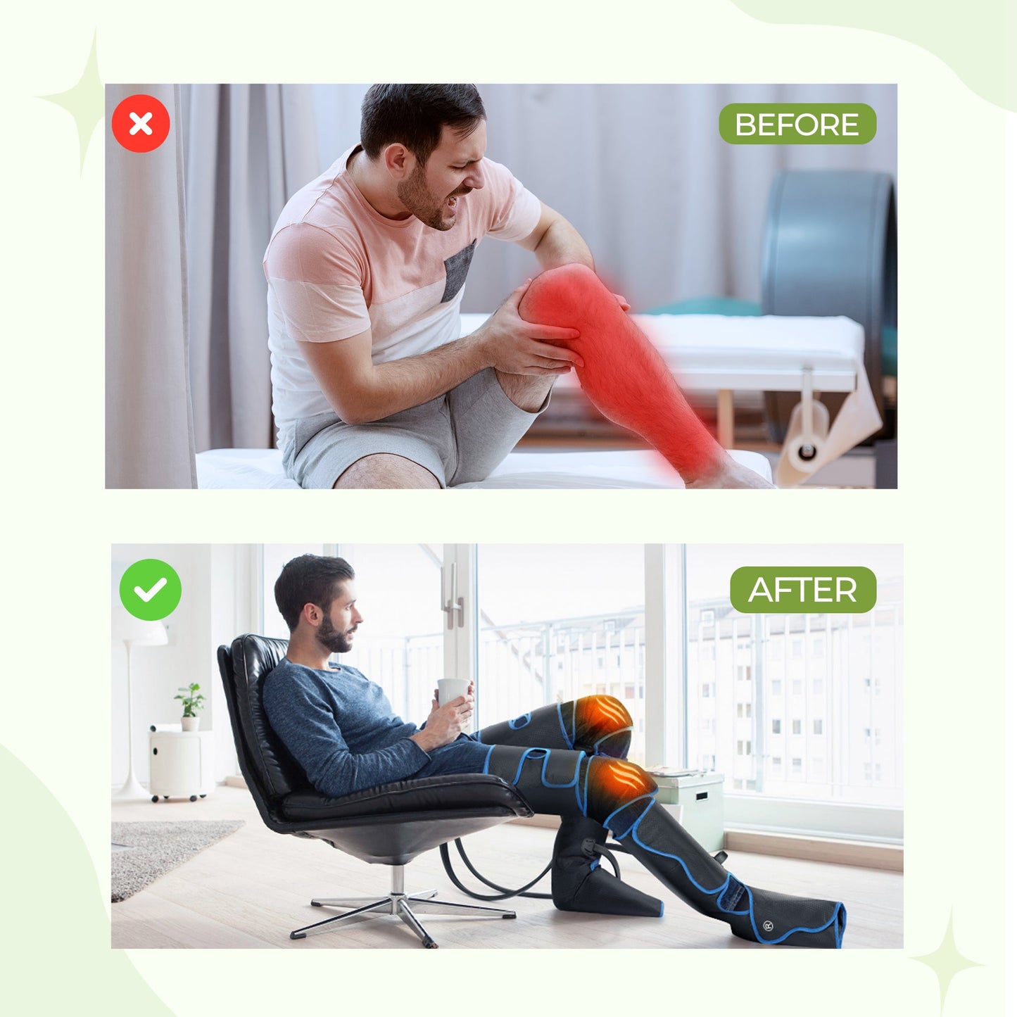 Comfort Leg Compression Massager Set