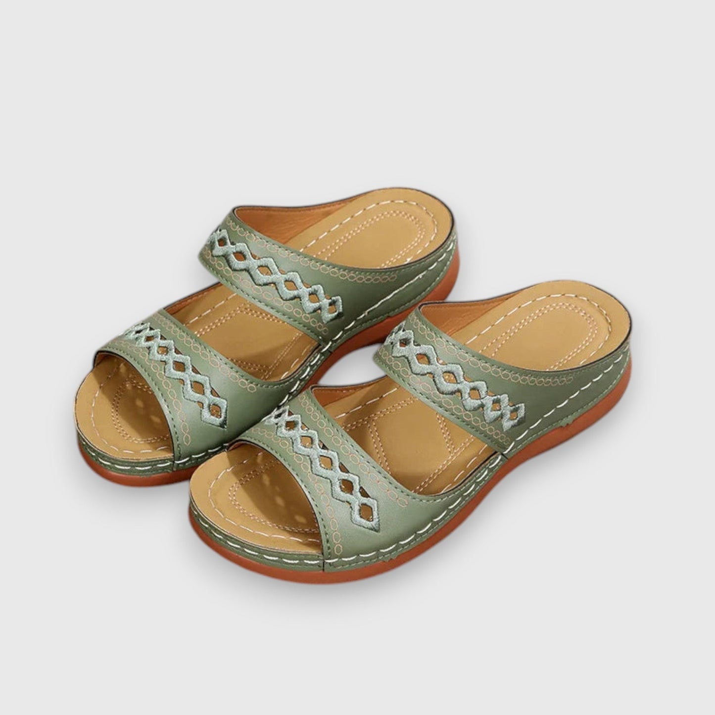Comfortable Two Strap Sandals - Luxivelle
