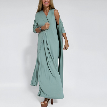 Stylish Women's Sundress with Free Shawl