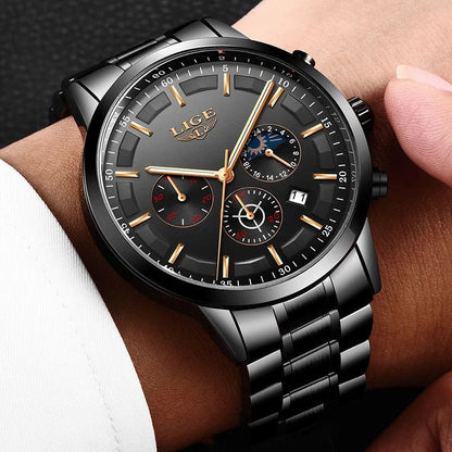 Tactical Black Metal Watch - Strong & Stylish - Luxivelle