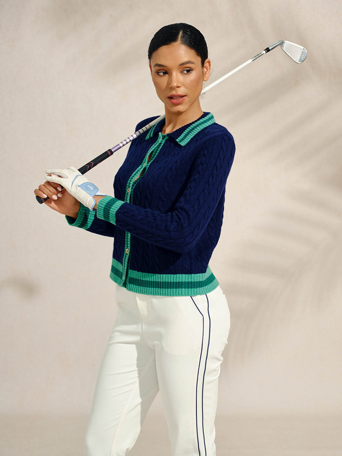 Ocean Blue Chunky Knit Cardigan Sweater