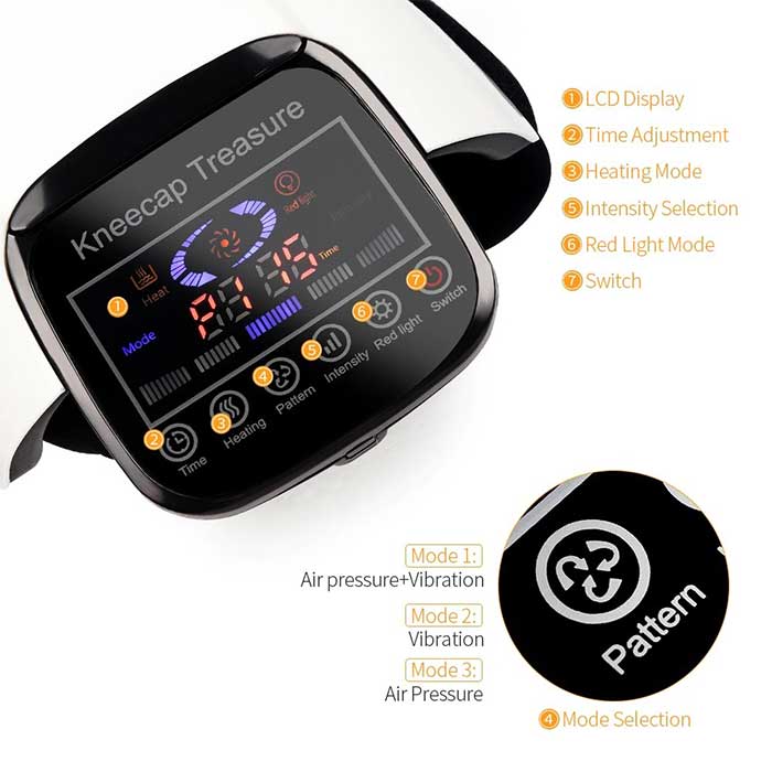 Therapeutic Knee Massager with Heat and Pressure Relief