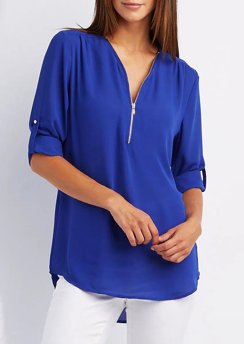 Variant image for Kassidy Blouse – Elegant Zipper Design, Soft Fabric-41