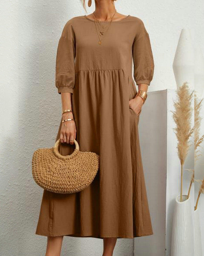 Loose Fit Bell Sleeve Dress