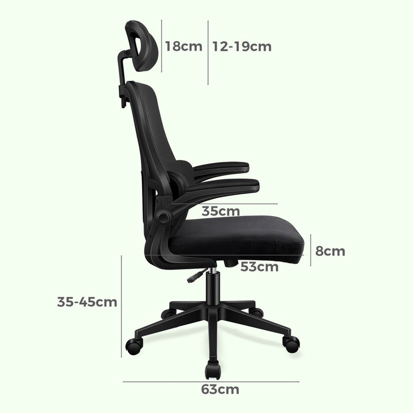 Ergonomic Mesh Desk Chair with Headrest