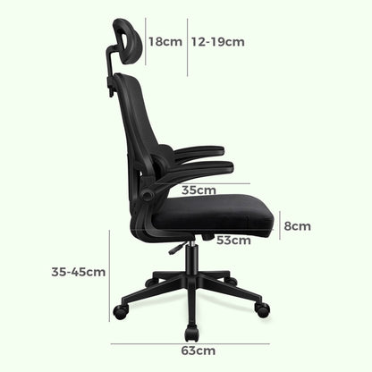 Ergonomic Mesh Desk Chair with Headrest