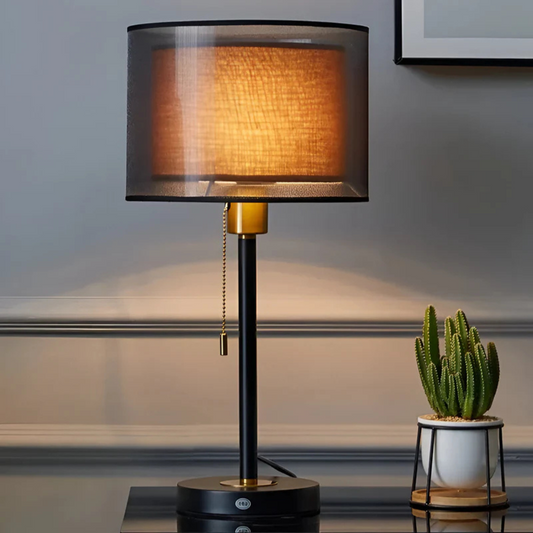 Classic Double Shade Table Lamp for Bedroom - Luxivelle