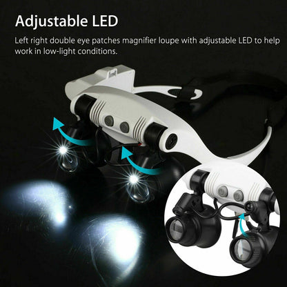 Versatile LED Magnifying Headband for Jewelry Repair