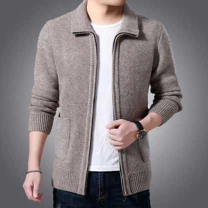 Men's Classic Zip Up Sweater - Luxivelle