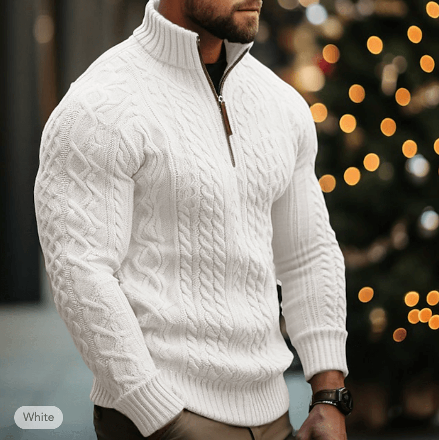 Men's Soft Fleece Zip Sweater - Luxivelle