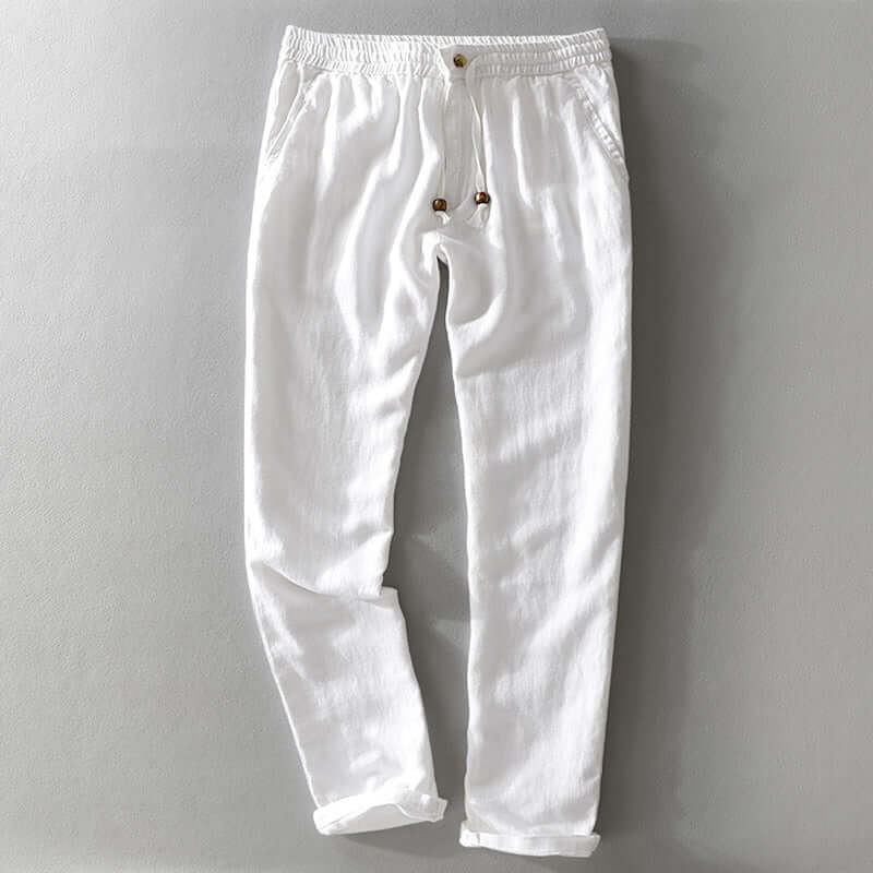 Slim Fit Mens Elastic Waist Trousers