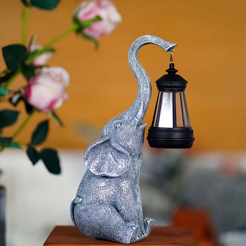 Outdoor Elephant Solar Powered Yard Light