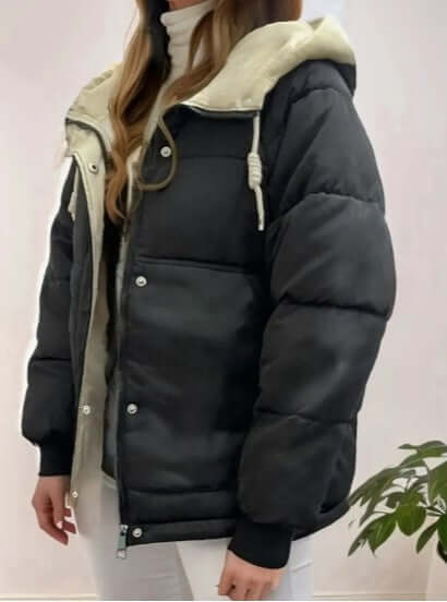 Warm Women's Hooded Fleece Coat - Luxivelle