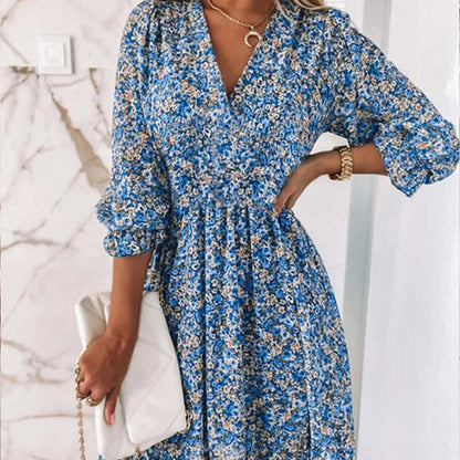 Chic Floral Short Dress - Luxivelle