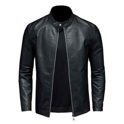 Vintage Look PU Leather Motorcycle Jacket for Men