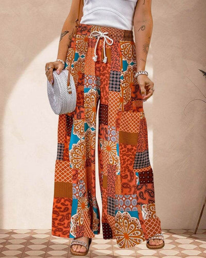 Ladies Loose Fit Wide Leg Pants