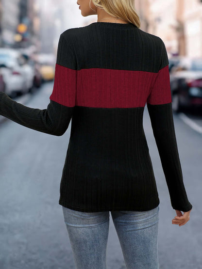 Women's Multicolour Textured Knit Top