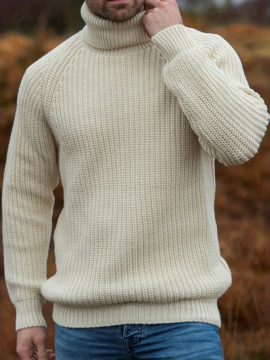Warm Crew Neck Winter Sweater for Men - Luxivelle