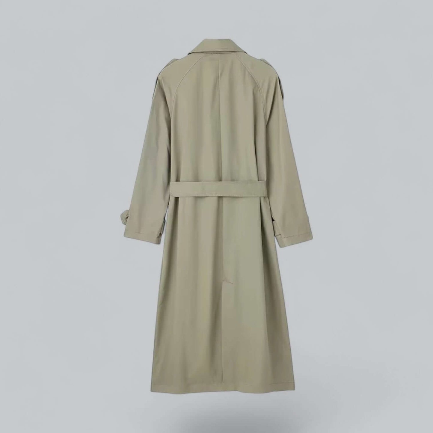 Classic Women's Belted Long Trench Coat