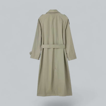 Classic Women's Belted Long Trench Coat
