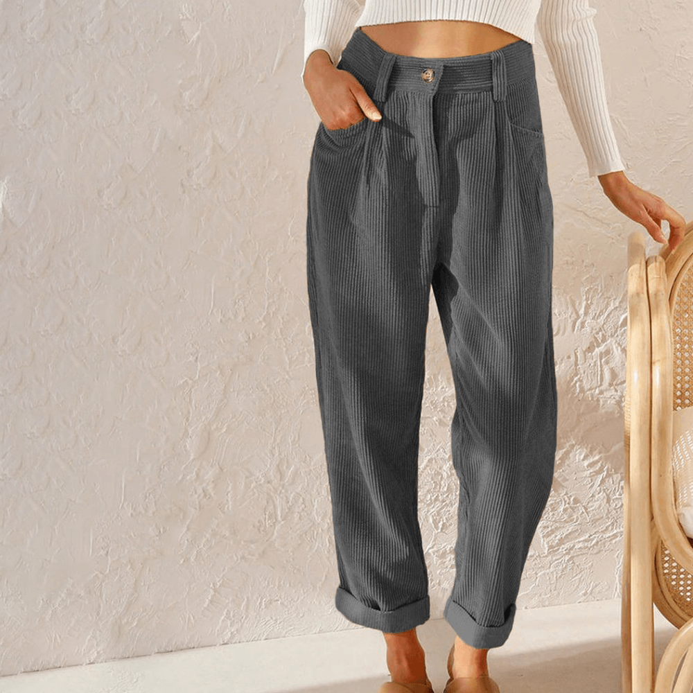 Comfortable Wide Leg Corduroy Pants