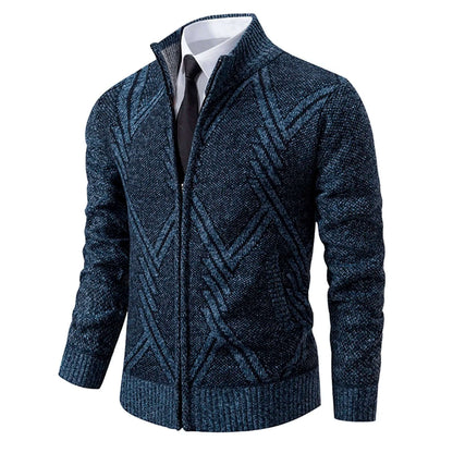 Men's Soft Crew Neck Sweater Cardigan