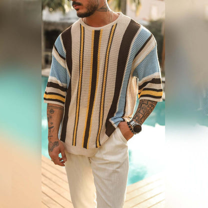 Casual Summer Knit Short Sleeve Sweater
