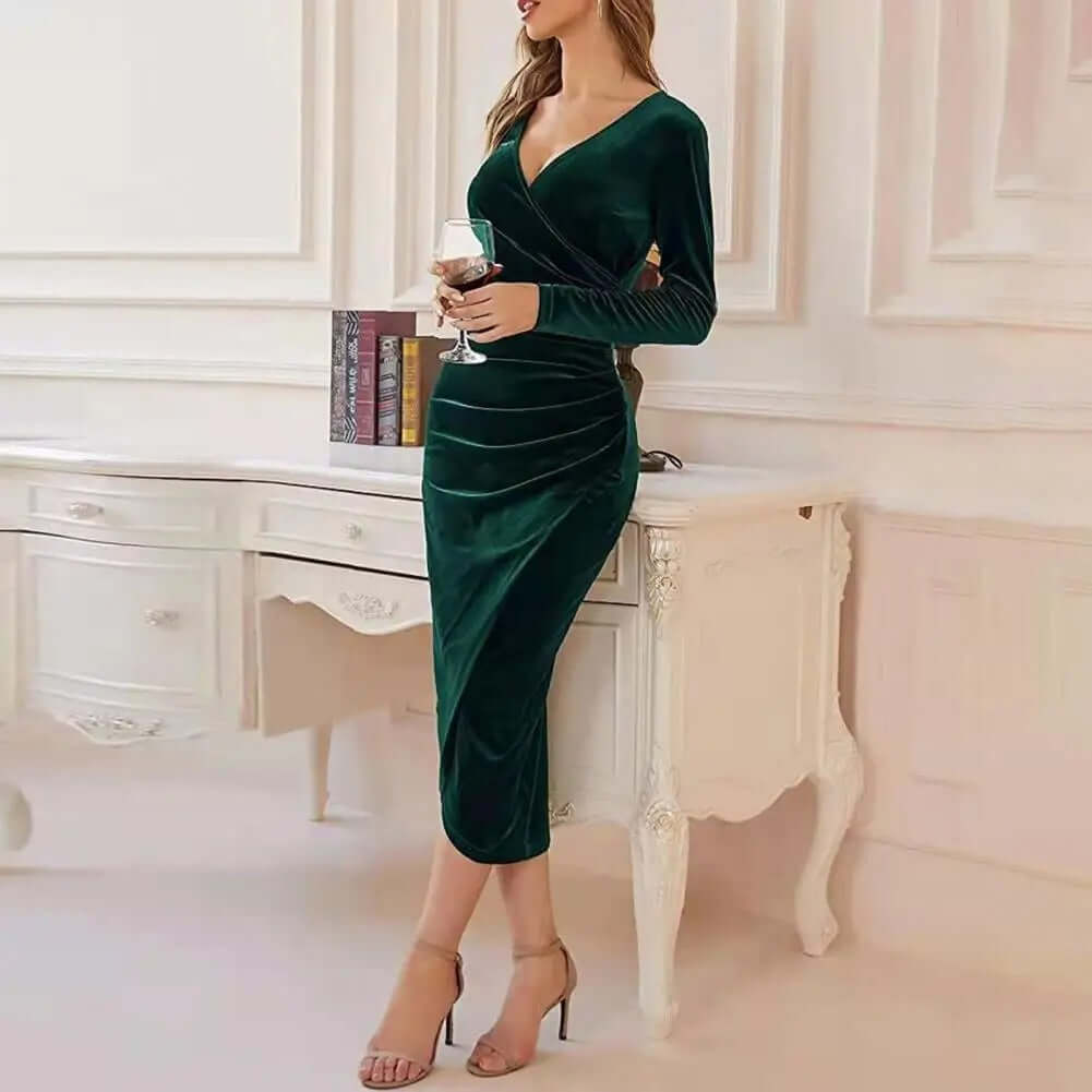 Luxurious Soft Ruffled Waist Dress - Luxivelle