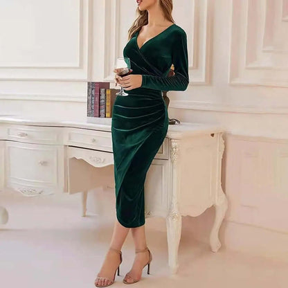 Luxurious Soft Ruffled Waist Dress - Luxivelle