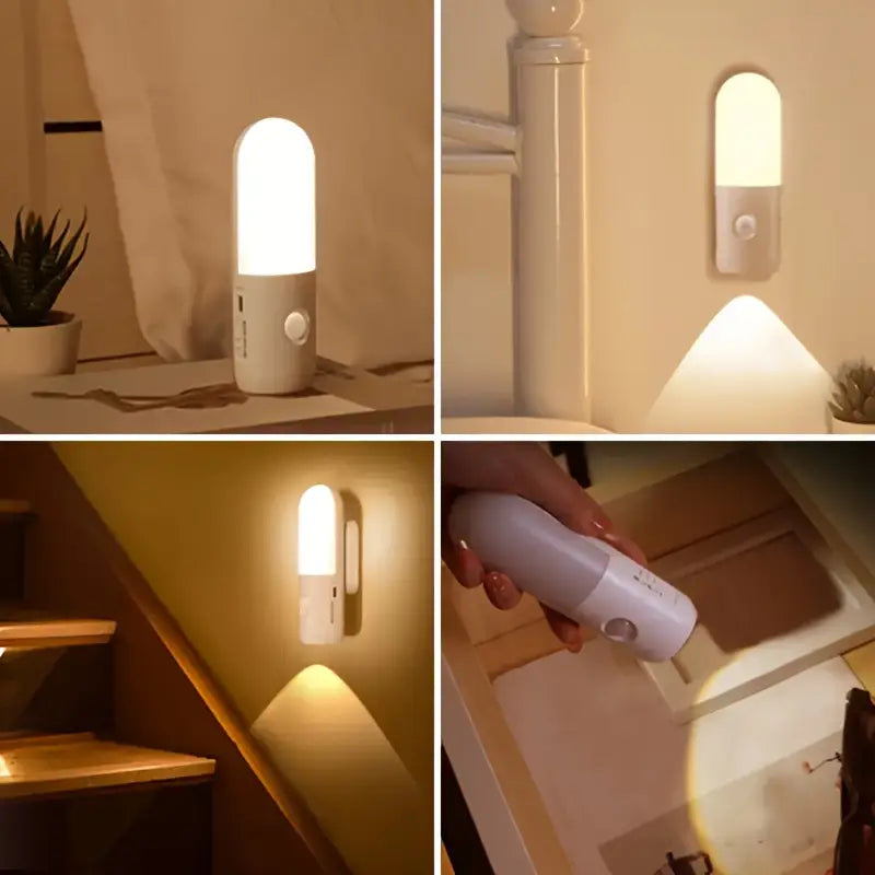 Bright LED Motion Night Lamp - Rechargeable Wall Light