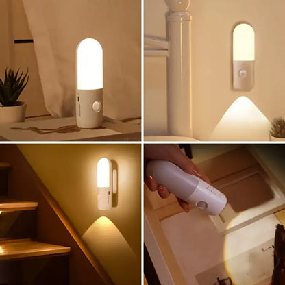 Bright LED Motion Night Lamp - Rechargeable Wall Light
