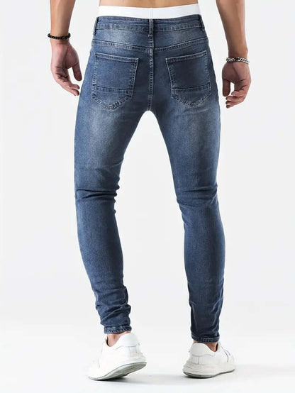 Trendy Distressed Slim Fit Jeans