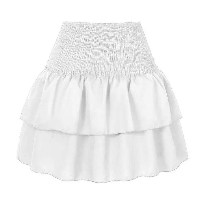 Floral Mini Skirt with Elastic Waist