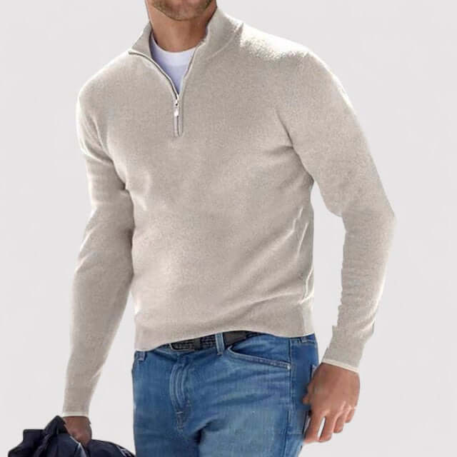Luxury Soft Zip Neck Sweater