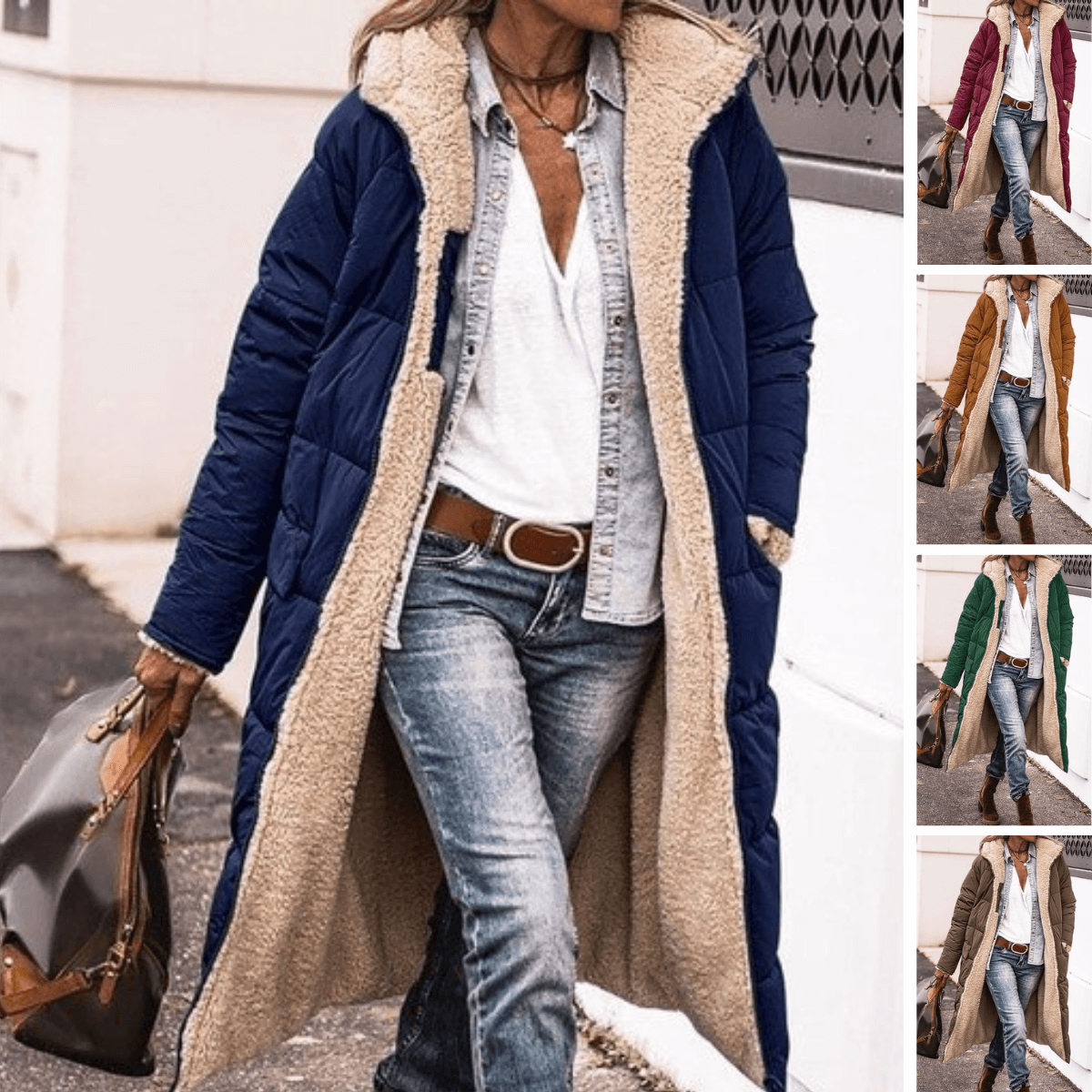 Warm Double Sided Women's Parka Coat