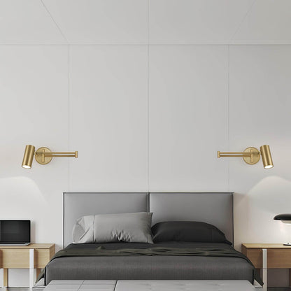 Flexible Brushed Steel LED Wall Light with Arm