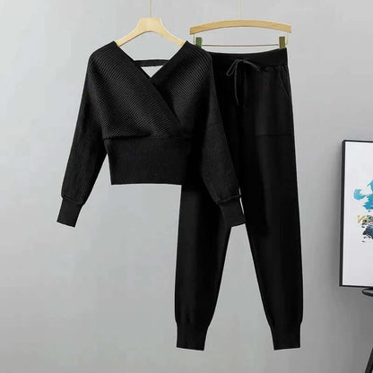 Soft Women's Knit Jogger Lounge Set