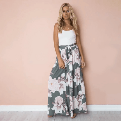 Ladies Elegant Floral Pattern Pants