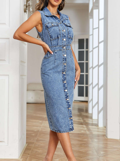 Eco Friendly Dark Blue Slim Dress