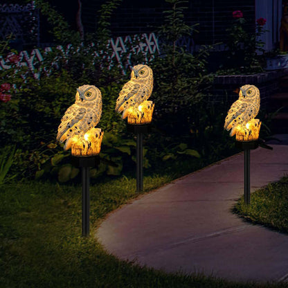 Outdoor Owl Solar Powered Lanterns (2-Pack)