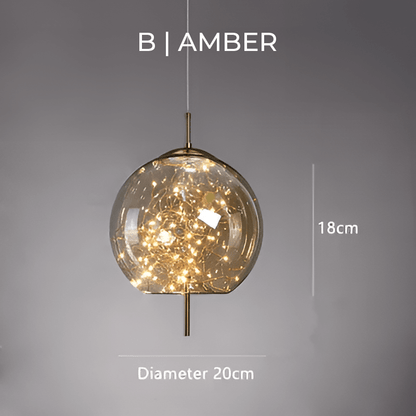 Warm Bronze Multi Light Pendant Lamp