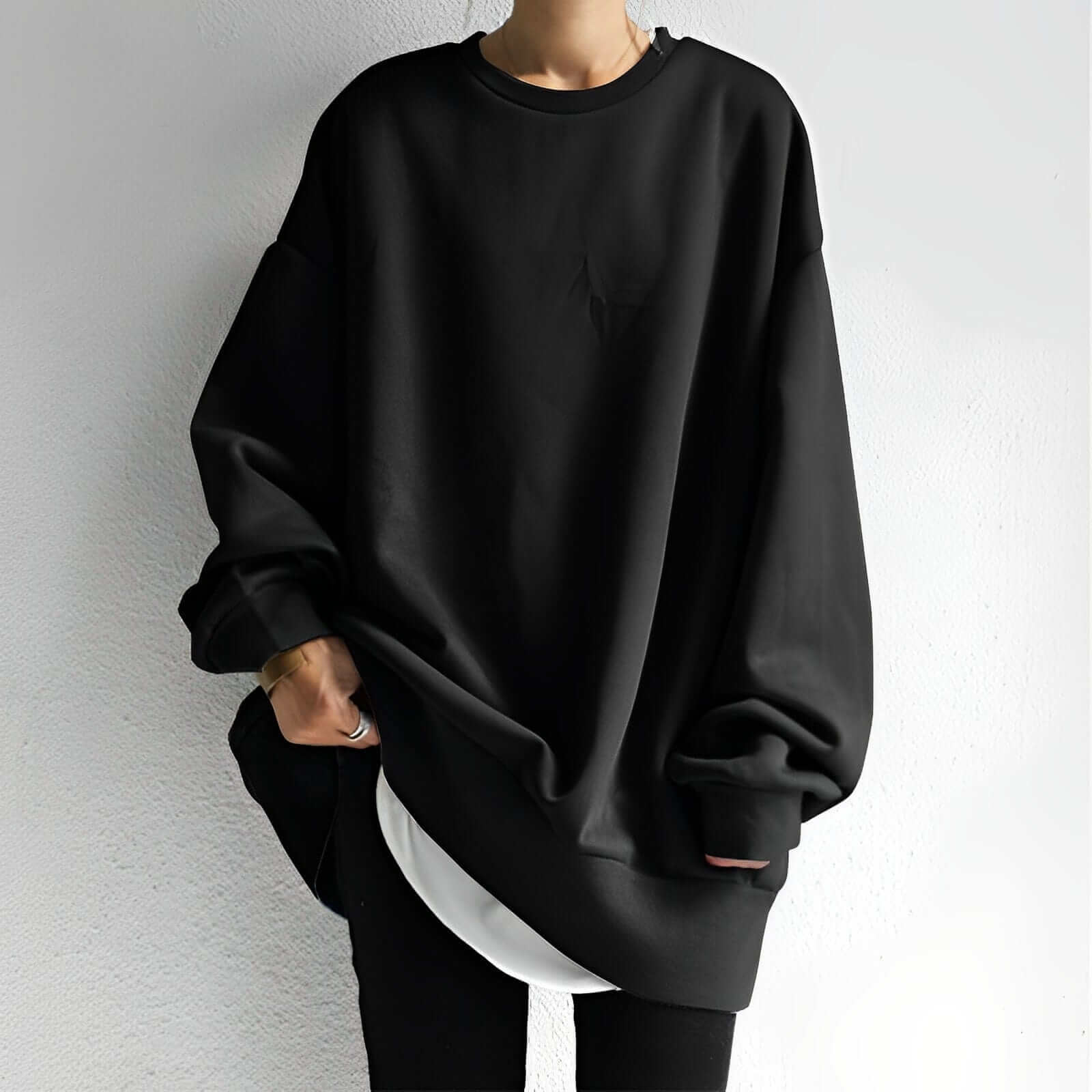 Comfy Women's Relaxed Fit Crew Neck Sweater - Luxivelle