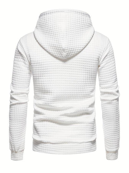 Casual Textured Hooded Sweatshirt for Men